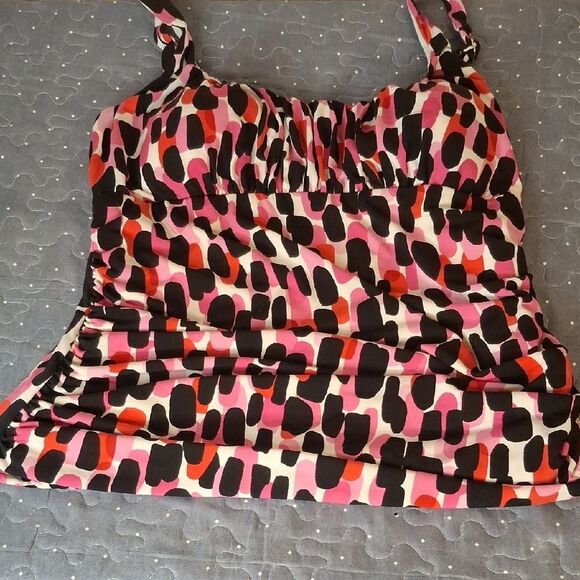 Slimshaper Stylish Women's Multicolor Tankini Swim top size 16 - Picture 1 of 5